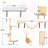 Dyneshia 6 Pcs Wall Mounted Cat Tree Shelf Set