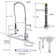 Spring Pull Down Single Handle Kitchen Faucet with Deck Plate and Handles