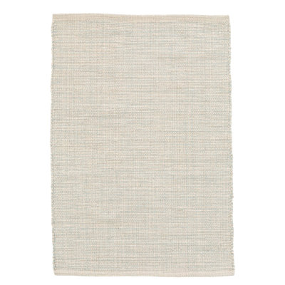 Marled Light Blue Handwoven Cotton Rug