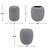 Set of 3 Decorative Handmade Glass Slate Serenity Vase in Grey