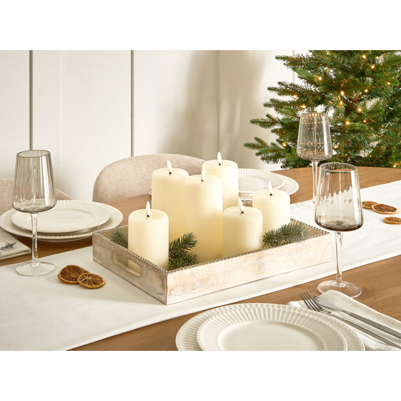 NOISETTE Decorative Accent Candle, White