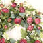 Couronne de fleurs artificielle de 24 po en forme de grappe de verdure pour la Saint-Valentin