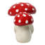 Salière et poivrière rouge vif et blanc
