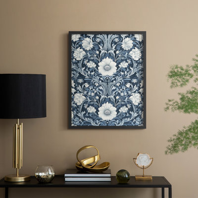 WM MORRIS Series DCCVII  -Premium Framed Print -Ready to Hang - No Nails RequiRed