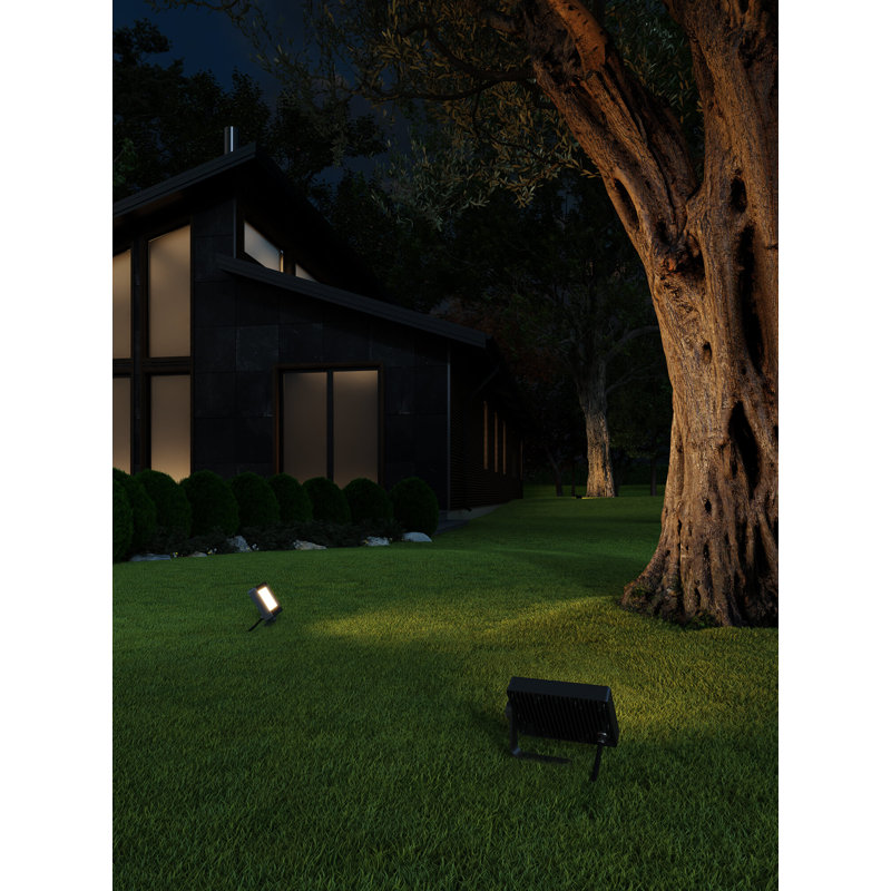 Horizon Smart Black LED Flood Light with Full Spectrum
