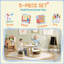 5 Piece Toddler Table and Chairs Set with Storage-2143773993