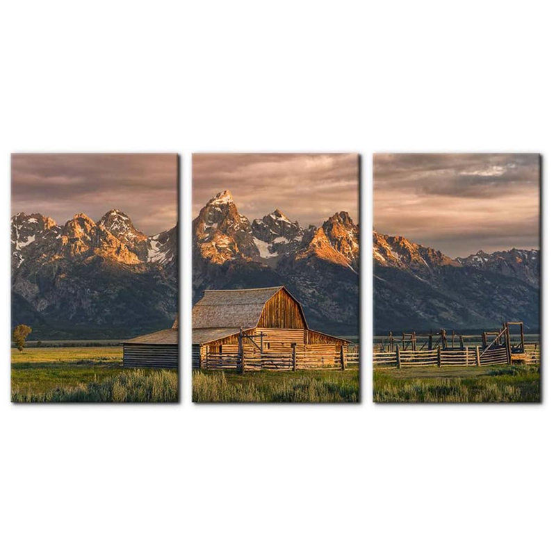 3 Piece Wrapped Canvas Print, 60 cm H x 120 cm W