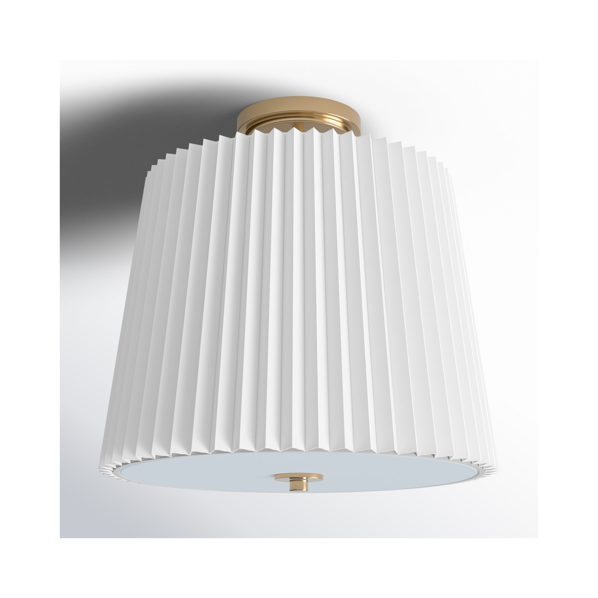 Anish 3 Light Cotton Semi Flush Mount