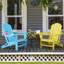 Chaise Adirondack pliante en PEHD avec porte-gobelet résistant aux intempéries-836681144