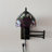 Tiffany Sconce Lamp Plug in Swing Arm Stained Glass Rose Flowers LED Bulb Included 13”W*8”D*15”H-1658210216