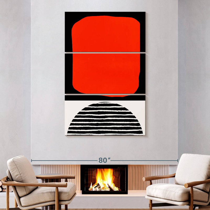 Avery Red Abstracta, 74" H x 48" W