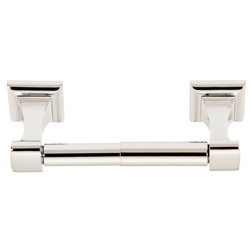 Manhattan Wall Mount Toilet Paper Holder, Polished Nickel