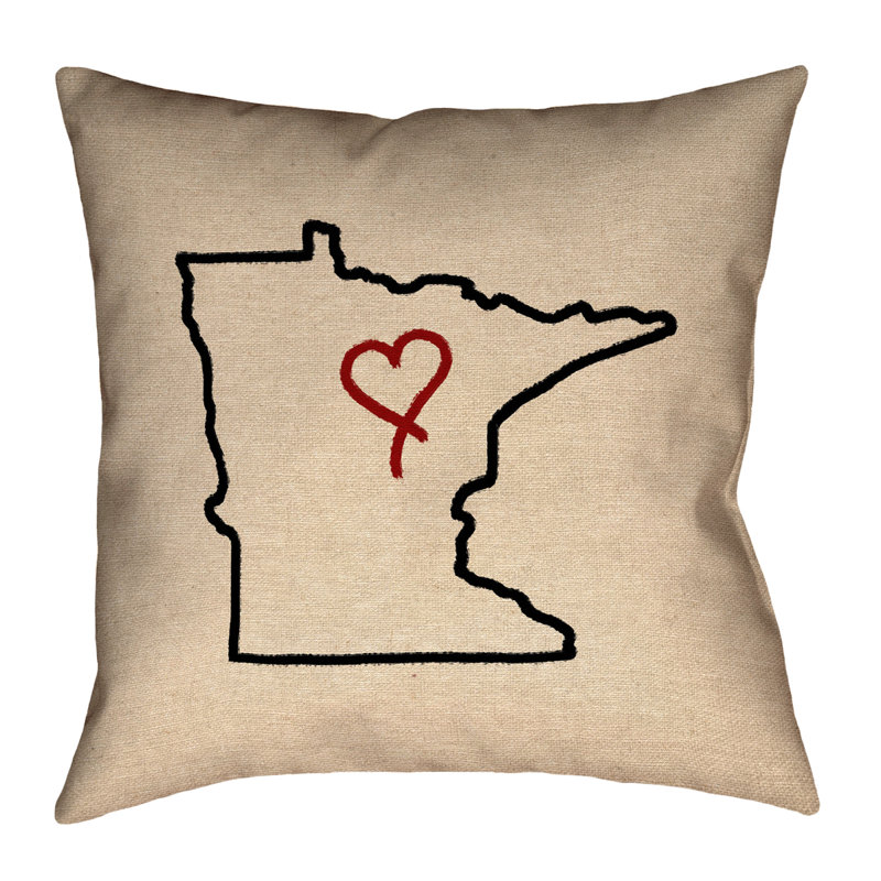 Coussin Katelyn Smith Minnesota, H 14 po x l 14 po, Sergé de coton, Housse / couvercle