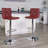 Saffo Contemporary Button Tufted Vinyl Adjustable Height Barstool with Chrome Base-1664382253