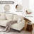 91.73'' Upholstered Square Arm Sofa Beige Chenille-1743596083