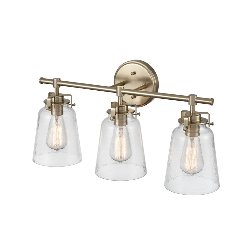 Éclairage de salle de bain à 3 lumières à intensité variable Redner, Or moderne