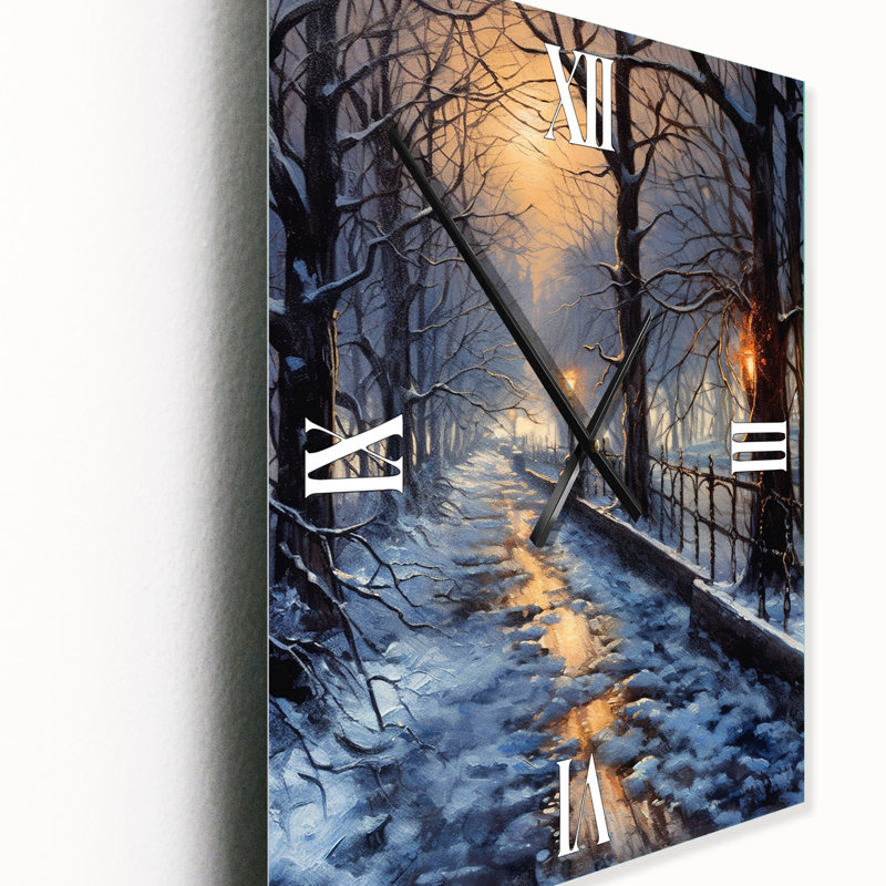 Horloge murale Alley Of Trees In The Park II - Paysages, Grand