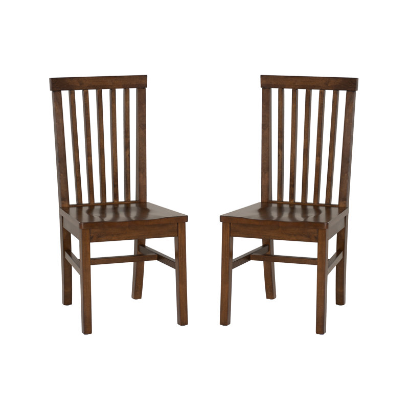 Percival 18.25'' H Solid Wood Side Chair, Brown