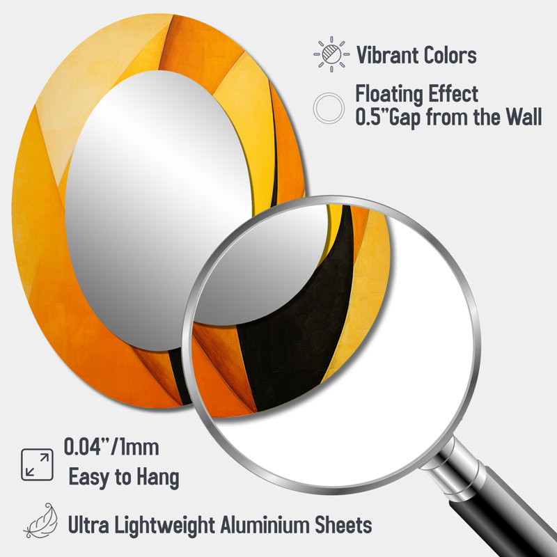 Miroir mural Amber Arcs, 40 po x 30 po