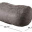 Nest 6.5 Foot Cylindrical Suede Bean Bag-1154003523