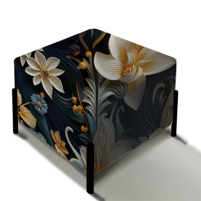 Guildford - Repose-pieds carré floral