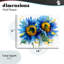 Bouquet de tournesols bleus, plaque par Franklyn Gregory