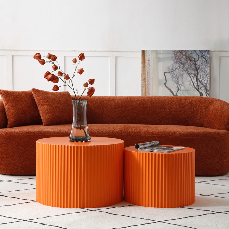 Ensemble de tables basses Nesting, Orange