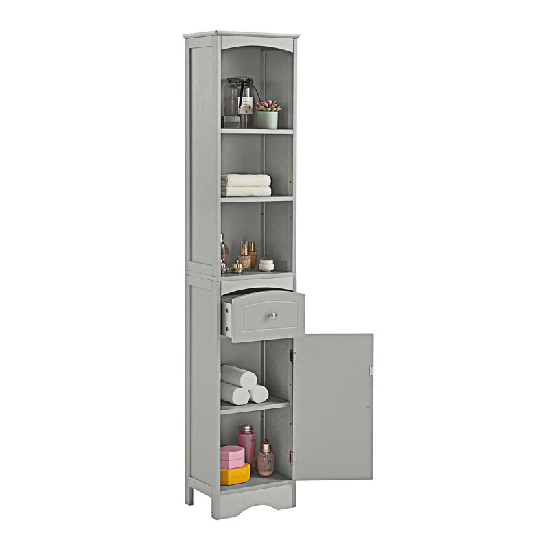 Armoire de salle de bain autoportante, Gris
