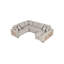 Canapé-lit modulaire en forme de U de 109 po avec canapé-lit, chaise longue avec rangement et quatre coussins de dossier