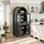 Armoire-buffet avec rangement en verre et porte coulissante de 71 po VSTRO-56021084