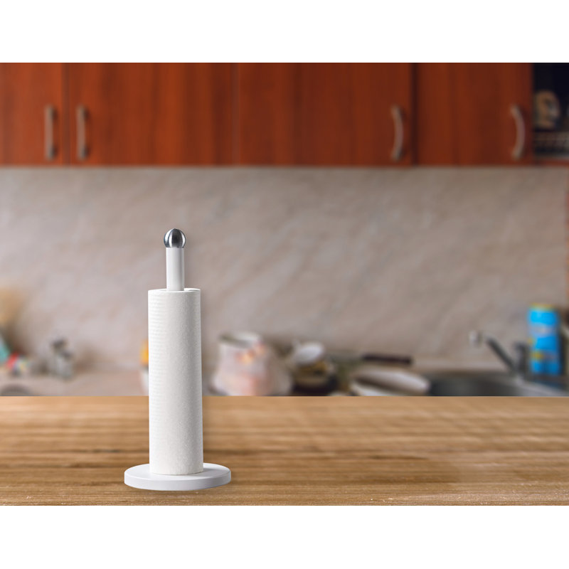Stainless Steel Paper Towel Holder, Matt White