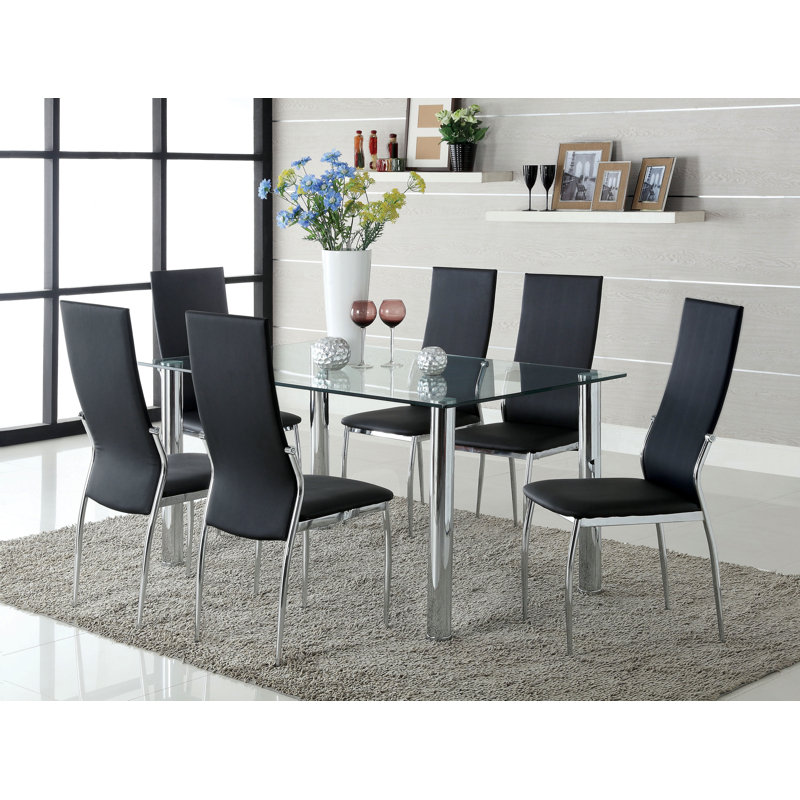 Ensemble repas pour 6 personnes Coetta, Argent / noir