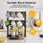 Wood Coffee Mug Holder,12 Hook Mug Tree Holder Rack With Storage Base,Mug Display Organizer,Mug Holders For Home Kitchen,Support 360° Rotation For Easy Access