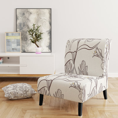 Brechta Vibrant Curve Design II - Velvet Upholstered Modern Slipper Chair