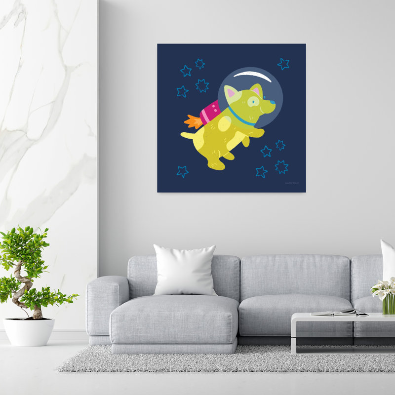 Art contemporain Tails V avec animaux, H 48 po x l 48 po