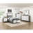 Contemporary Twin Size Platform Bed With Footboard Storage Ivory And Gray Finish Bedroom Furniture 1Pc