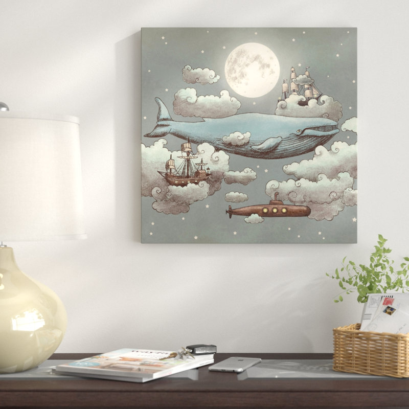 " Ocean Meets Sky Square #1 " by Terry Fan, 12" H x 12" W x 0.75" D