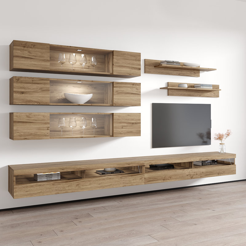 Meuble audio-vidéo flottant en chêne Fly 35 "J 35TV, Chêne