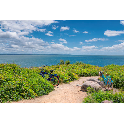 Bicycles Left on Cape Cod Beach 1 Piece Wrapped Canvas Wall Art