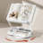 Acrylic Book Stand with Storage, Adjustable Book Holder for Reading with 360° Rotating Bases