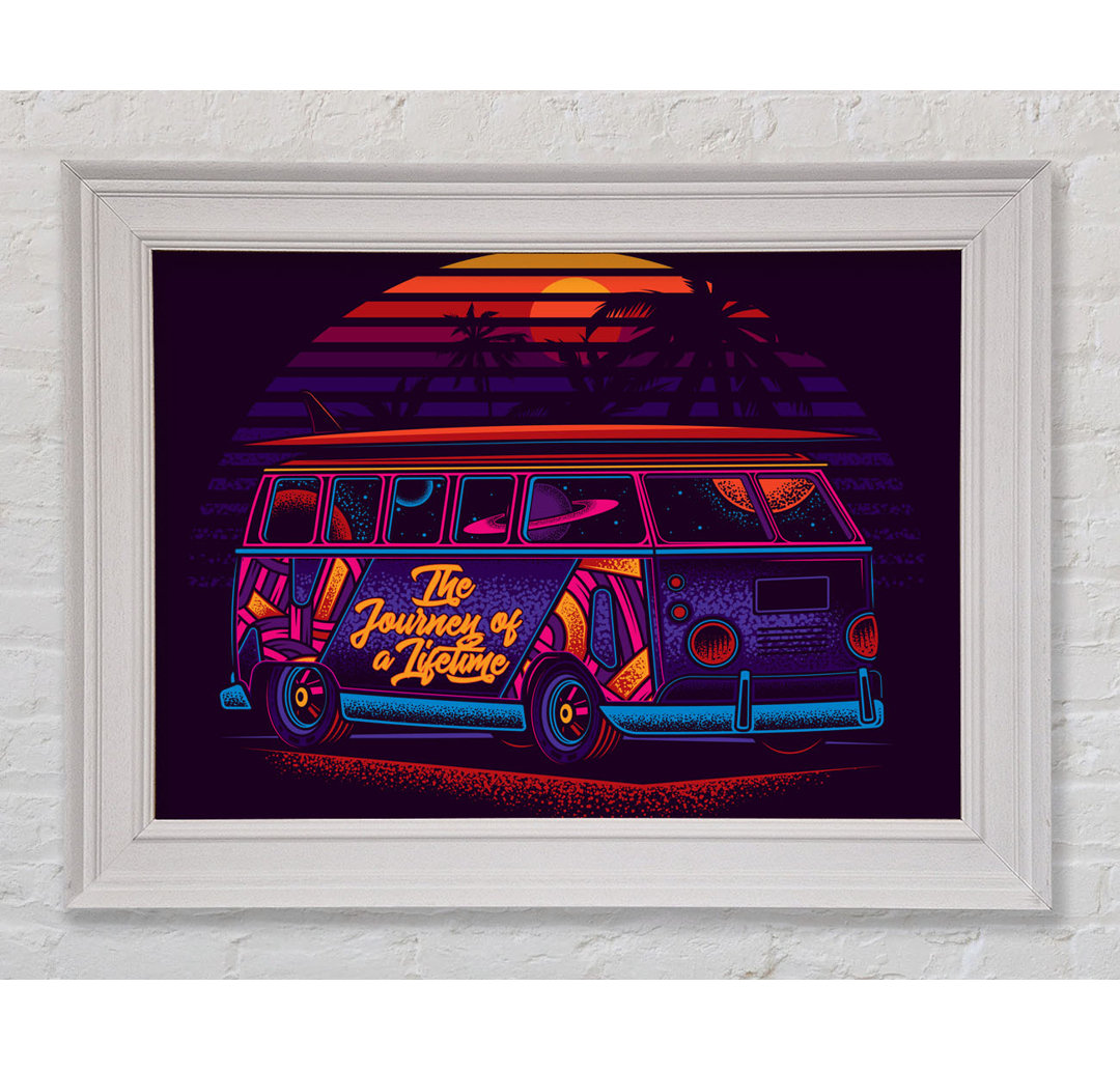 Vw Camper Surfs Up - Einzelner Bilderrahmen Kunstdrucke