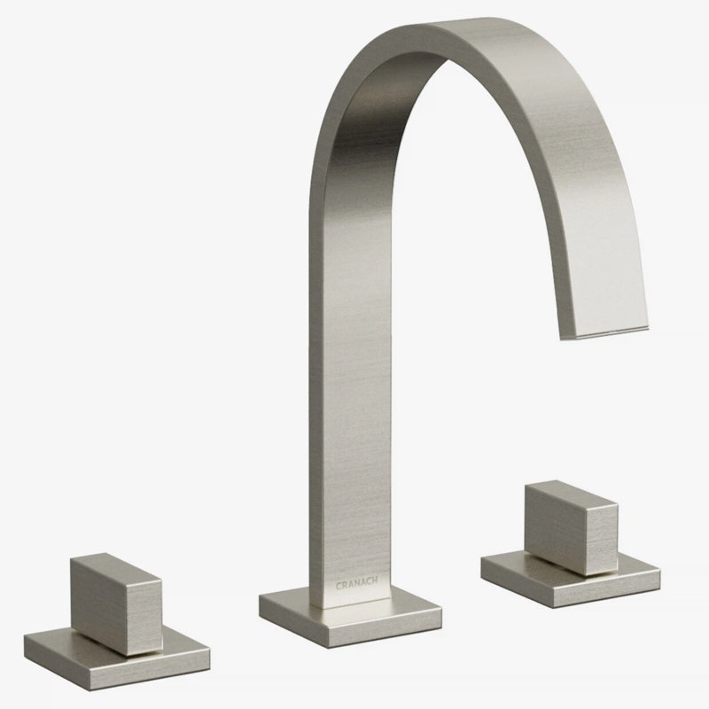Robinet de salle de bain espacé Rugen, Nickel brossé