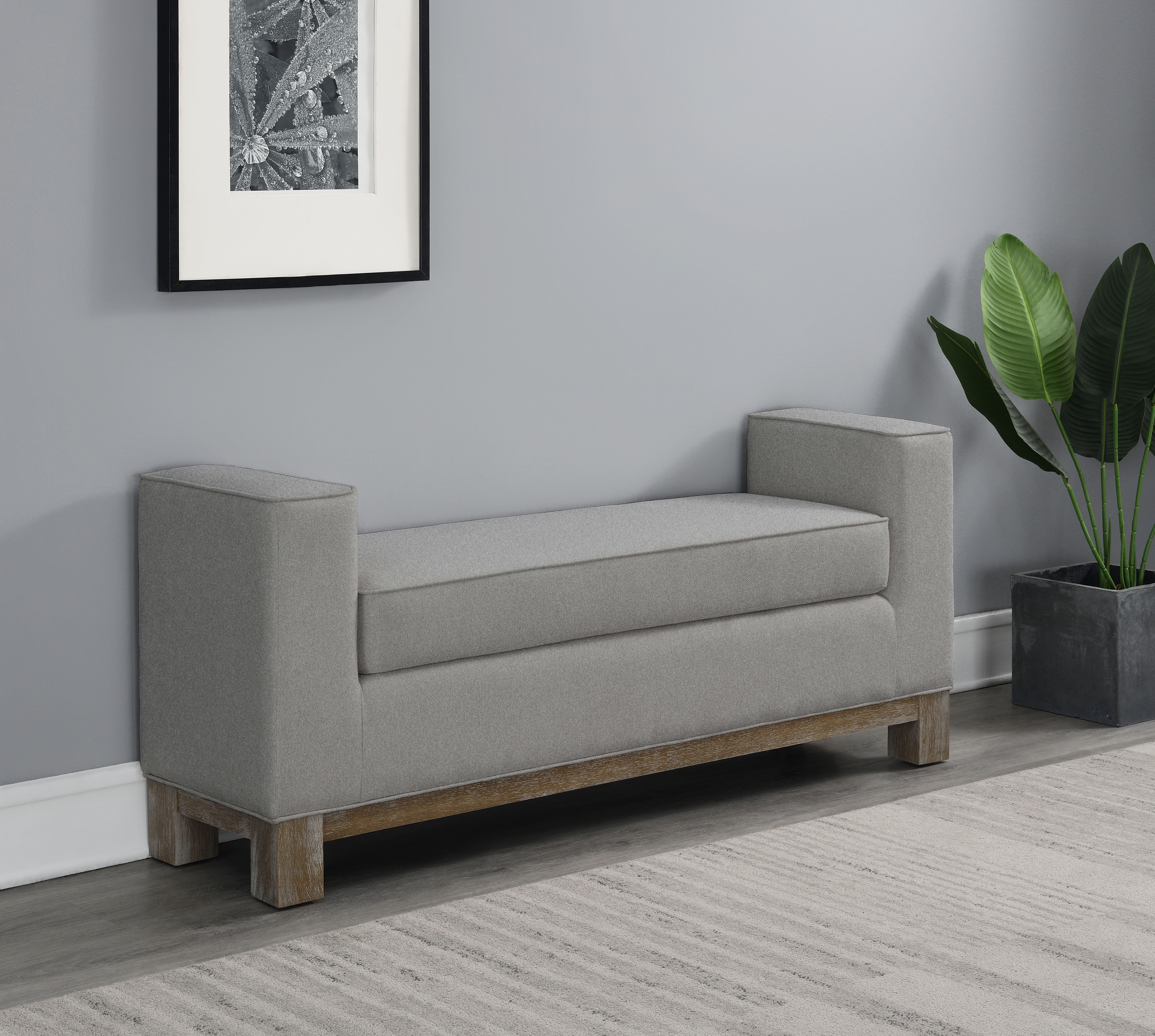 Wade Logan Basilotto Upholstered Bench & Reviews - Wayfair Canada