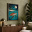 Turtle Under Moonlight Coastal - Wrapped Canvas-460059520-460059532