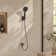 Digital Temperature Display Handheld Shower Head with 4 Spray Modes, 59'' Hose & Wall Bracket
