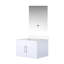 Gris foncé foncé 30 po Meuble-lavabo avec quartz, robinet, miroir à DEL - pour les dommages et la décoloration-1259651538