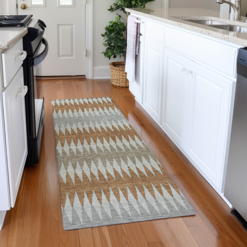 Premium Machine Washable Prisco Paprika Rug, Runner 2'3" x 7'6"
