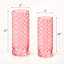 Fleurine, ensemble de 2 grands vases de table en verre texturé dépoli, verre coloré, rose pâle-991189254