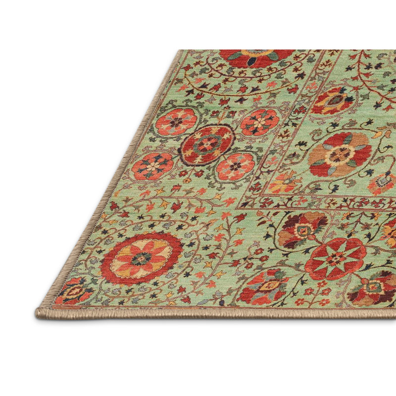 Tapis rouge / vert / noir, Rectangle 2 pi x 3 pi