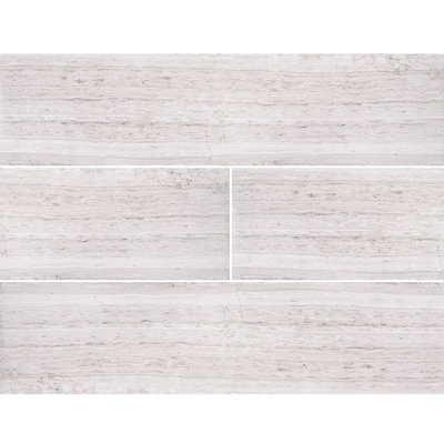 SAMPLE - Wood Grain Stone Tile in Gray Honed